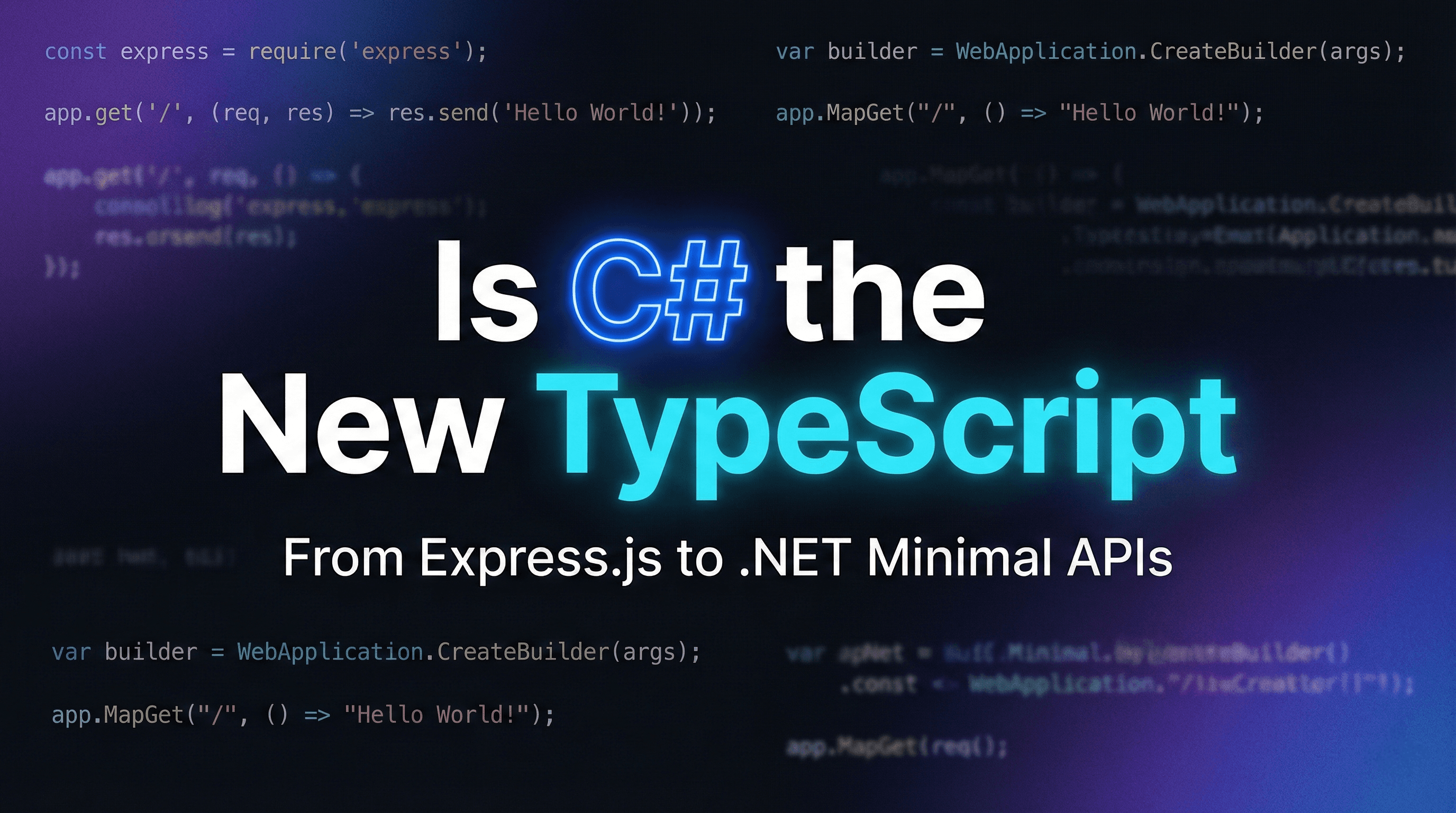 Is C# the new TypeScript? How Minimal APIs felt like home for a React Dev